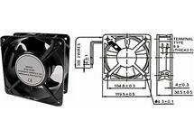 Ventilátor 120x120x38mm 230V 0,14A, 2700 ot/min