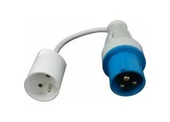 adapter vidlice 3P/1632 3P 230V na  klasickou zásuvku  230V- v autokempech europa